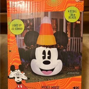 Disney Mickey Mouse Halloween Inflatable with Candy Corn Hat 6 feet new